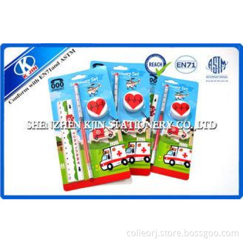 Lovely Blue and Red PVC personalized stationery gift sets ,